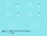Mobile and Ohio 36 Ft Wood Boxcar White GM&O Predecessor