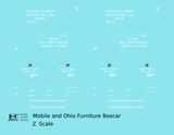 Mobile and Ohio Wood Furniture Boxcar White GM&O Predecessor