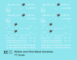 Mobile and Ohio Wood Gondola White GM&O Predecessor