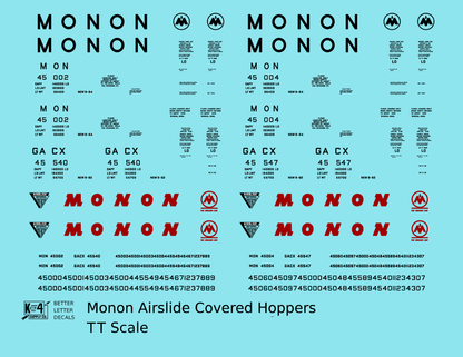 Monon Airslide Covered Hopper Black and Red