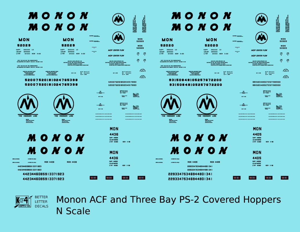Monon ACF and PS-2 Covered Hopper Black