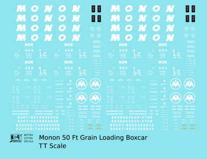 Monon 50 Ft Grain Loading Boxcar White