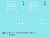 Monon 50 Ft Grain Loading Boxcar White