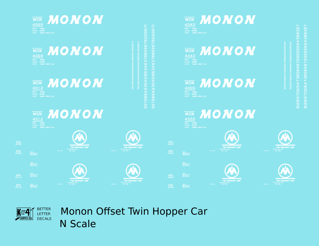 Monon Offset Twin Hopper White