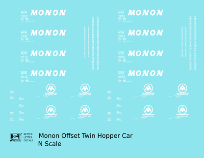 Monon Offset Twin Hopper White