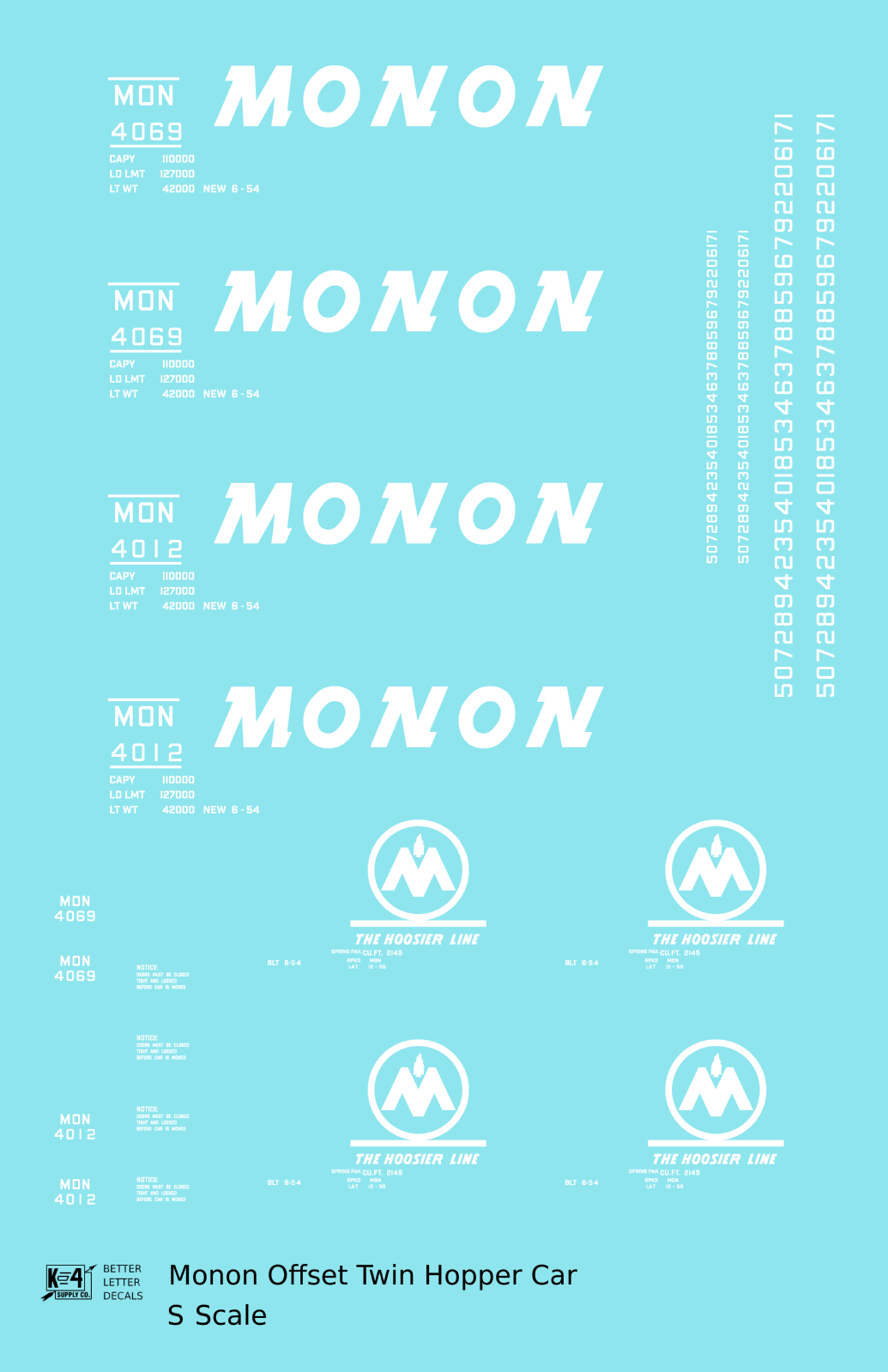 Monon Offset Twin Hopper White
