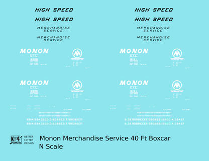 Monon Merchandise Service Boxcar White and Black