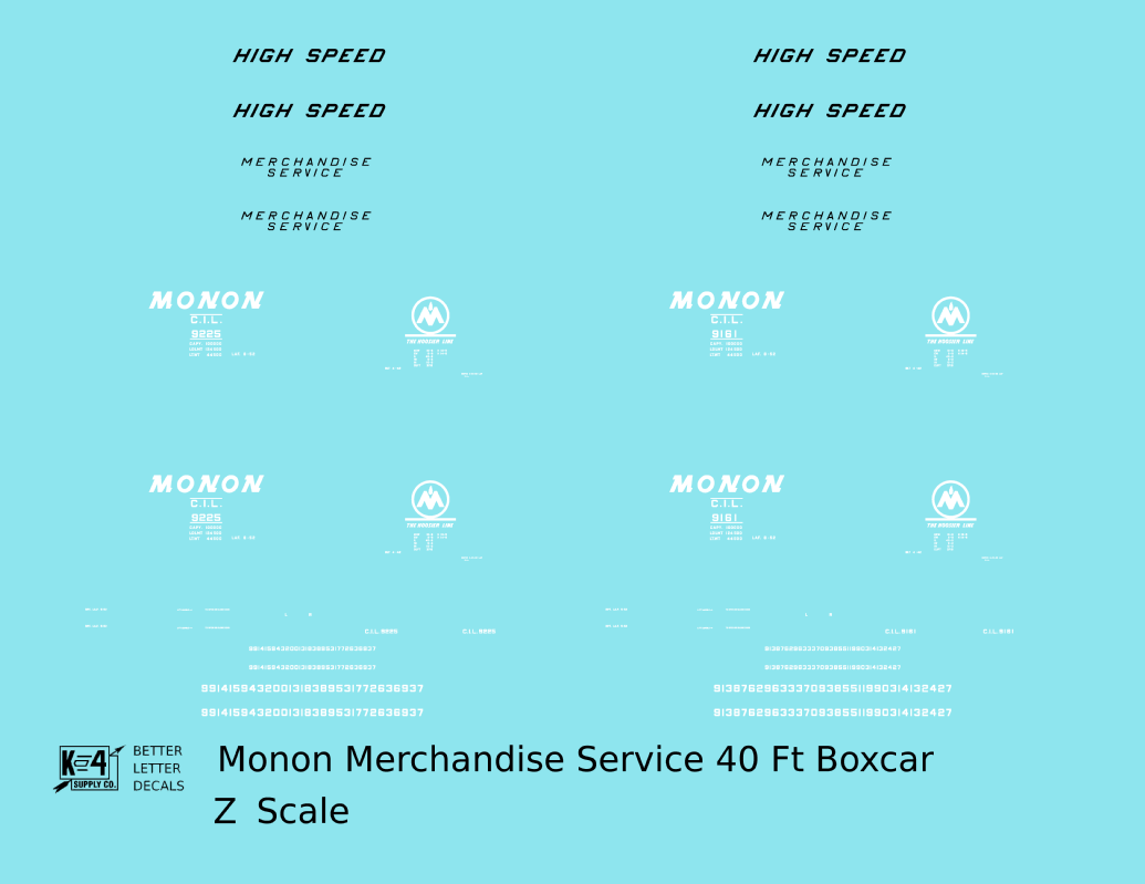 Monon Merchandise Service Boxcar White and Black
