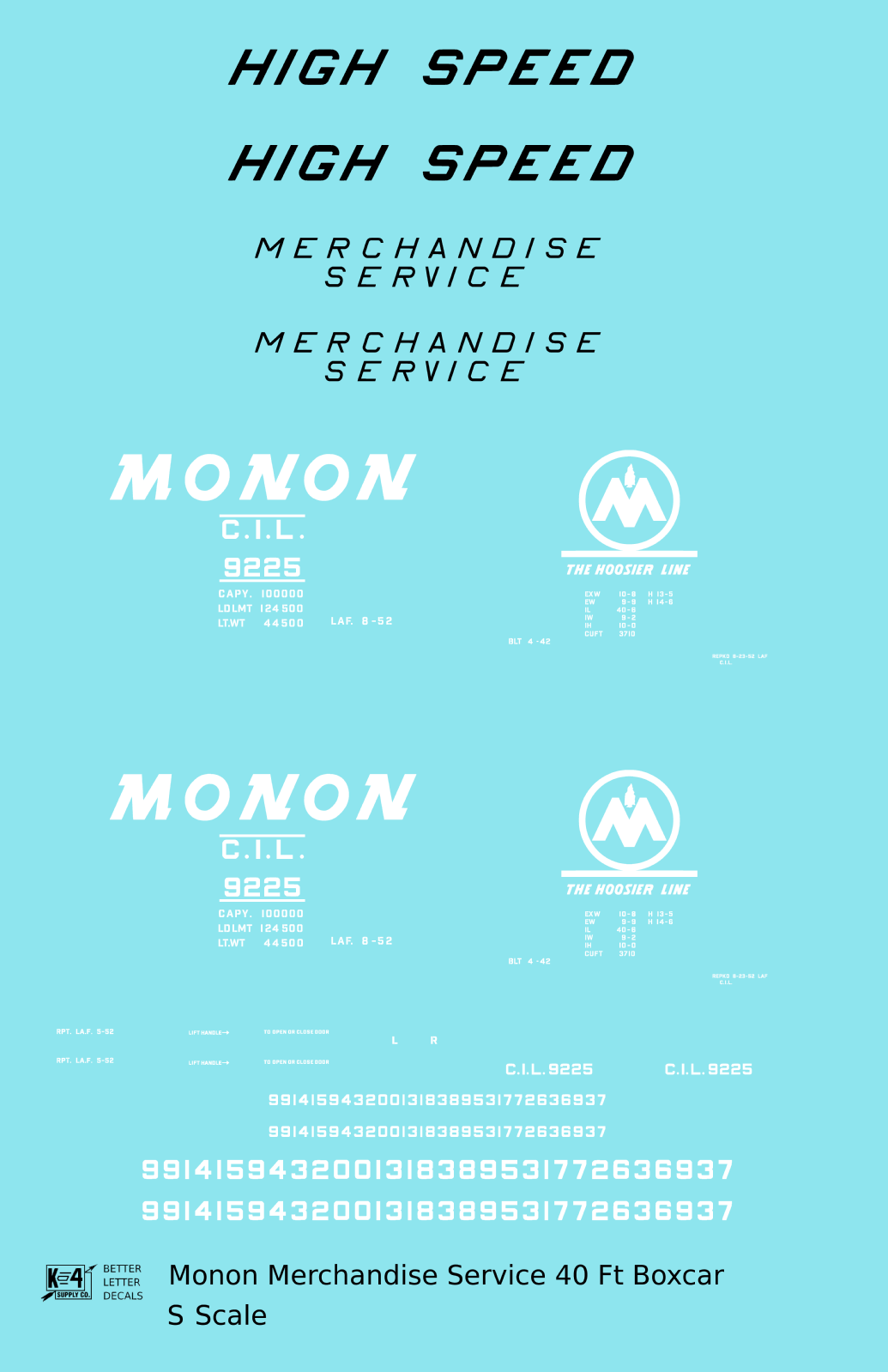 Monon Merchandise Service Boxcar White and Black