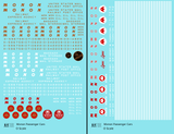 Monon Passenger Cars Gold White Red
