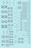 Monon Caboose Silver  - Decal Sheet