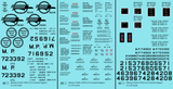 Missouri Pacific 4750 Cu Ft PS-2CD Covered Hopper Black  - Decal - Choose Scale