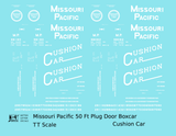 Missouri Pacific 50 Ft Insulated Boxcar White Cushion Car - Decal - Choose Scale