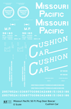 Missouri Pacific 50 Ft Insulated Boxcar White Cushion Car - Decal - Choose Scale
