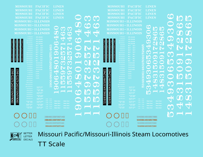 Missouri Pacific Steam Locomotive White