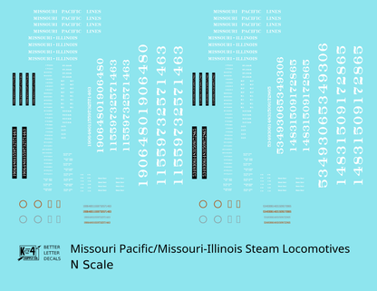 Missouri Pacific Steam Locomotive White