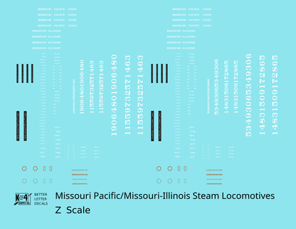 Missouri Pacific Steam Locomotive White
