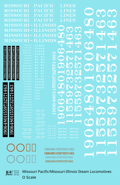 Missouri Pacific Steam Locomotive White