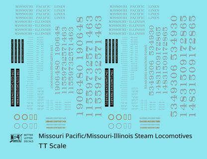Missouri Pacific Missouri-Illinois Steam Locomotive Aluminum