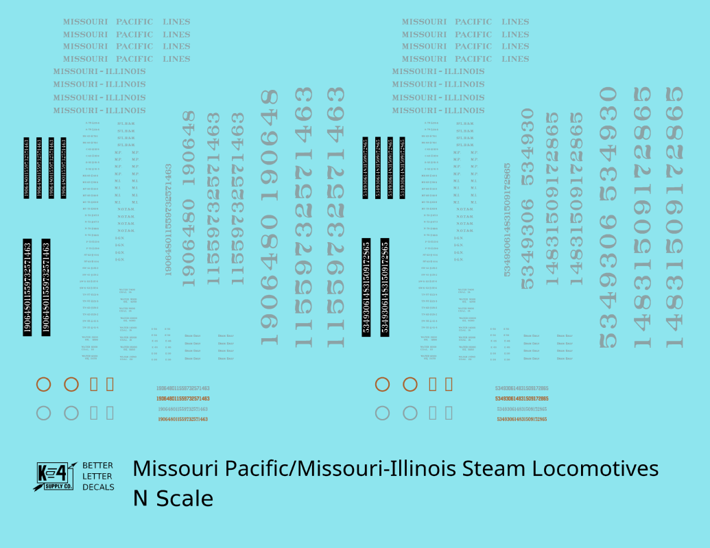 Missouri Pacific Missouri-Illinois Steam Locomotive Aluminum