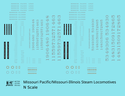 Missouri Pacific Missouri-Illinois Steam Locomotive Aluminum