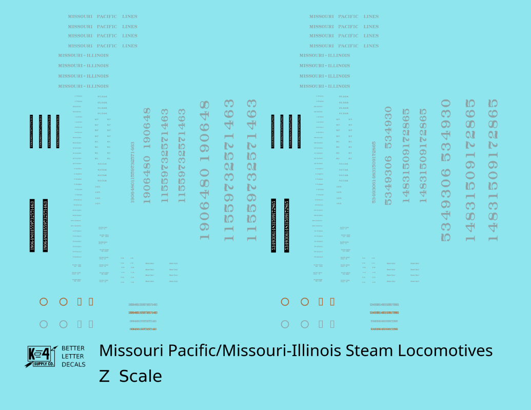 Missouri Pacific Missouri-Illinois Steam Locomotive Aluminum