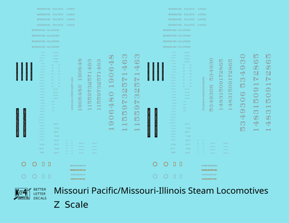 Missouri Pacific Missouri-Illinois Steam Locomotive Aluminum