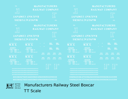 Manufacturers Railway Steel Boxcar White MRS