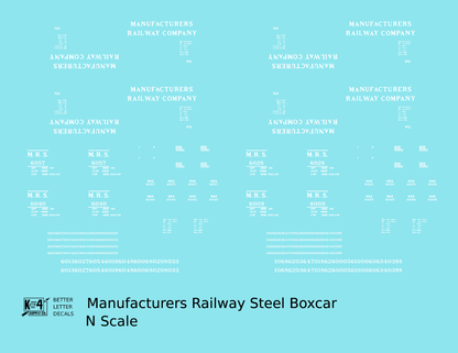 Manufacturers Railway Steel Boxcar White MRS