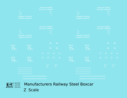 Manufacturers Railway Steel Boxcar White MRS