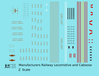 Manufacturers Railway Diesel Locomotive and Caboose Gold and Red  - Decal - Choose Scale