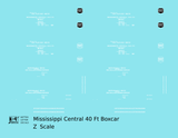 Mississippi Central 40 Ft Boxcar White