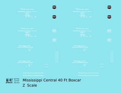 Mississippi Central 40 Ft Boxcar White