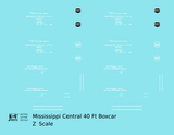 Mississippi Central 40 Ft Boxcar White