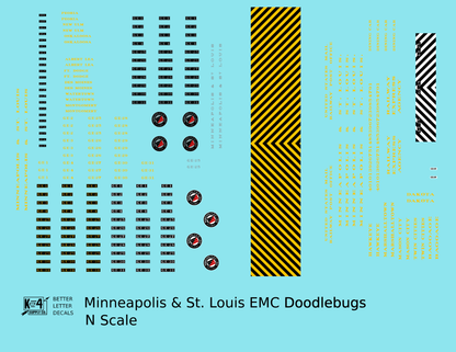 Minneapolis and St Louis Doodlebug and Heavyweight Passenger Car Yellow