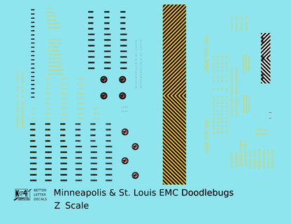 Minneapolis and St Louis Doodlebug and Heavyweight Passenger Car Yellow