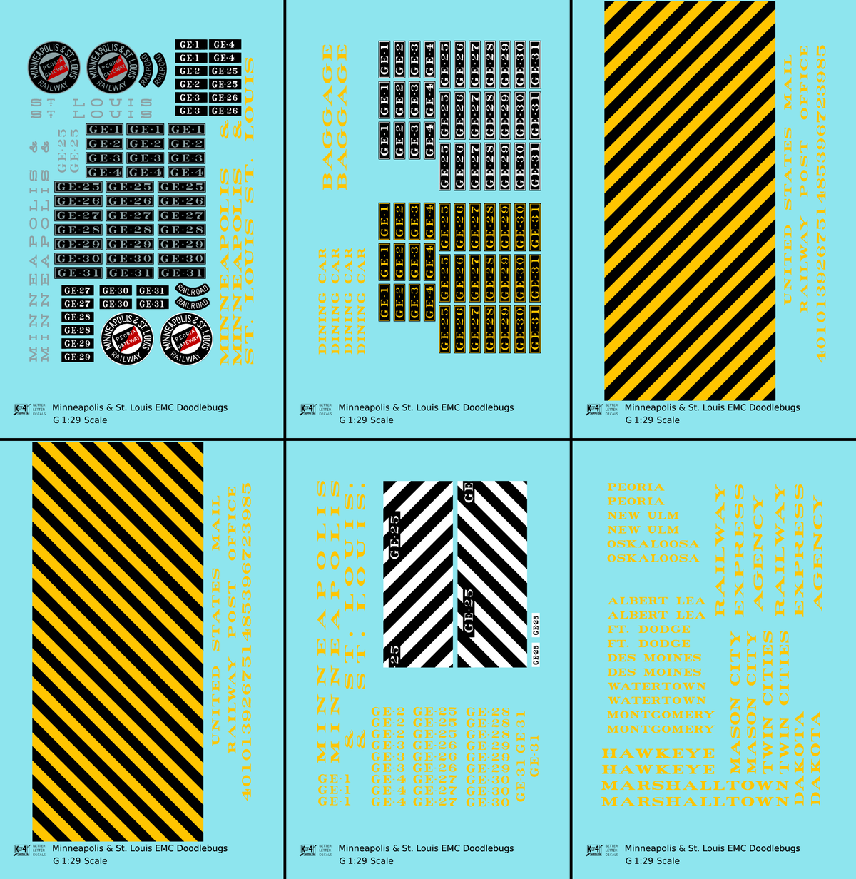 Minneapolis and St Louis Doodlebug and Heavyweight Passenger Car Yellow