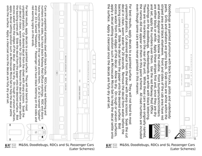 Minneapolis and St Louis Doodlebug, RDC, and Streamlined Passenger Car Red White and Black  - Decal