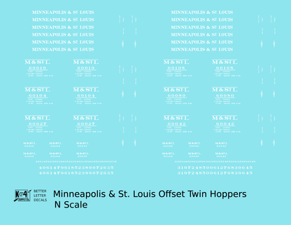 Minneapolis and St Louis Offset Twin Hopper White MSTL