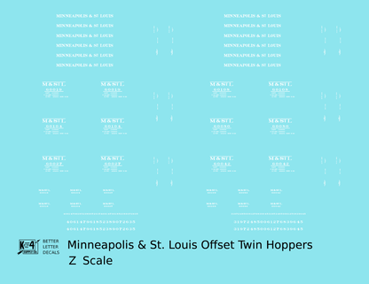 Minneapolis and St Louis Offset Twin Hopper White MSTL