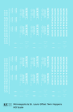 Minneapolis and St Louis Offset Twin Hopper White MSTL