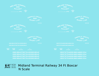 Midland Terminal Railway 34 Ft Boxcar White Colorado