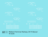 Midland Terminal Railway 34 Ft Boxcar White Colorado
