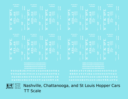 Nashville, Chattanooga & St Louis Twin Hopper Car White NC&StL