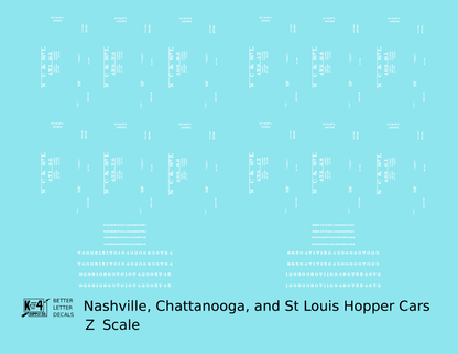 Nashville, Chattanooga & St Louis Twin Hopper Car White NC&StL