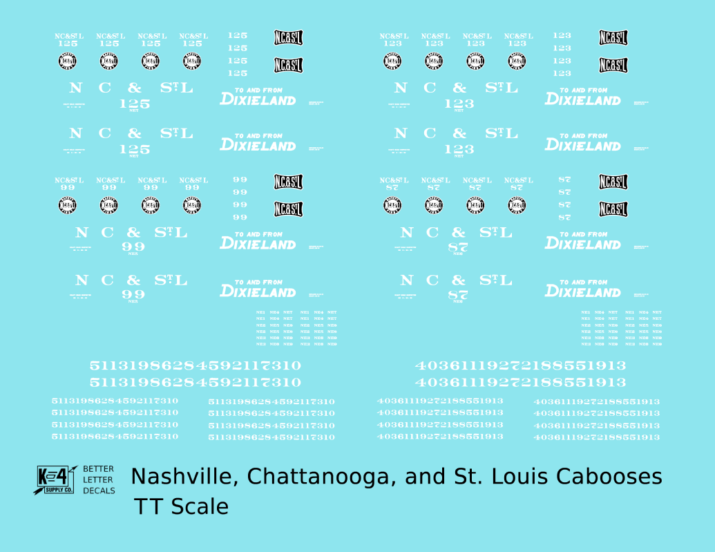 Nashville, Chattanooga and St Louis Caboose White NC&StL