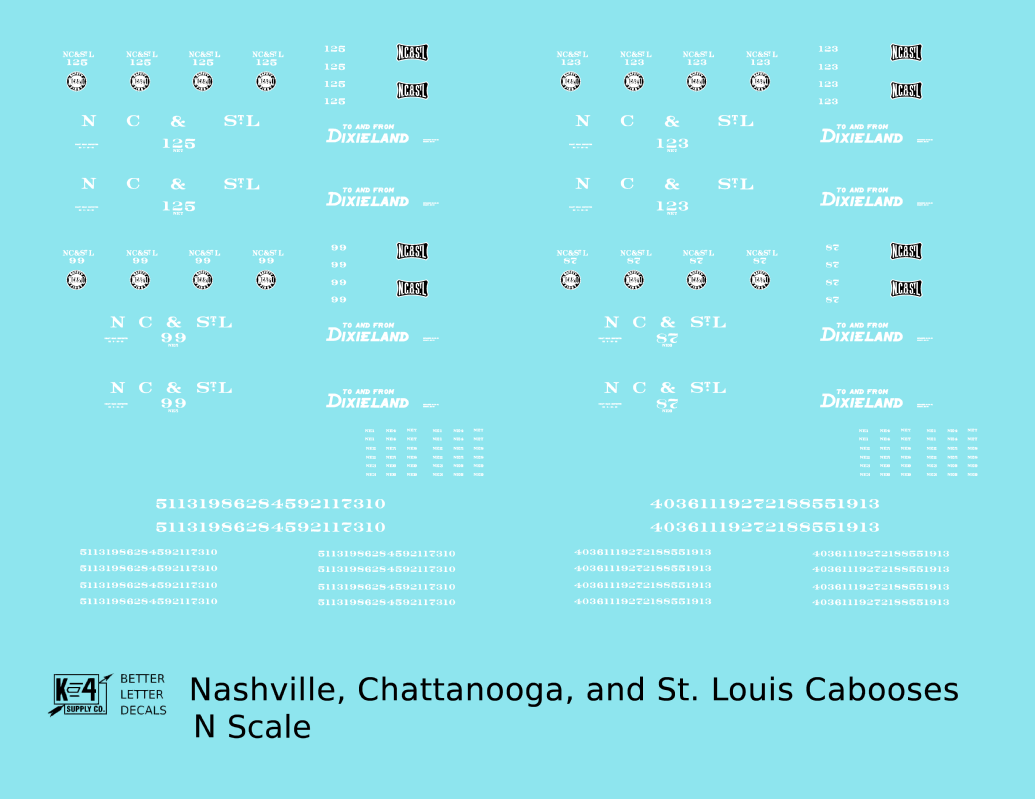Nashville, Chattanooga and St Louis Caboose White NC&StL