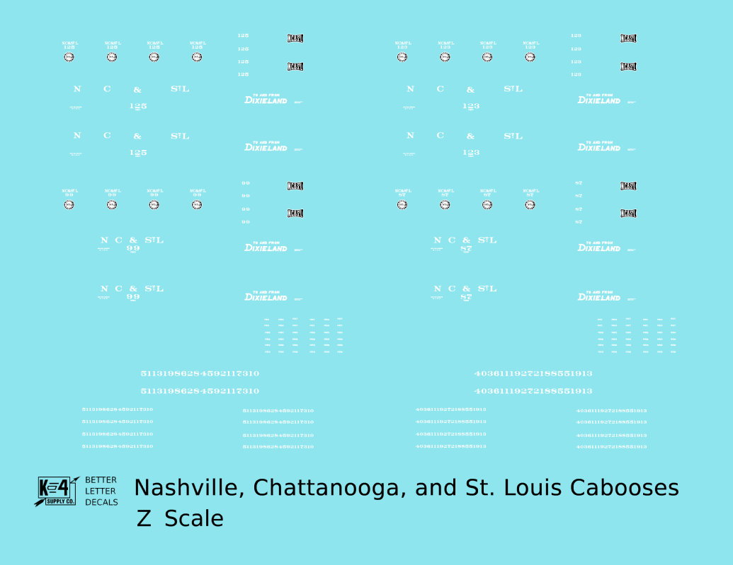 Nashville, Chattanooga and St Louis Caboose White NC&StL