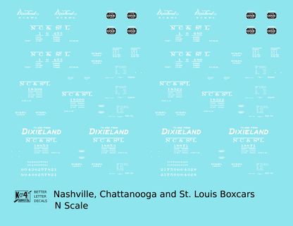 NC&StL 36 Ft, 40 Ft Boxcar White
