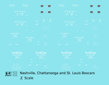 NC&StL 36 Ft, 40 Ft Boxcar White